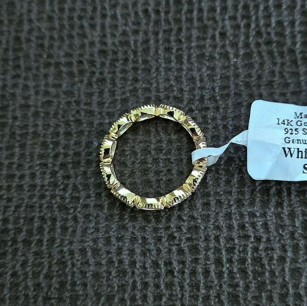 Shaanti Multi Ellipse White Topaz Ring💍 - NWT
